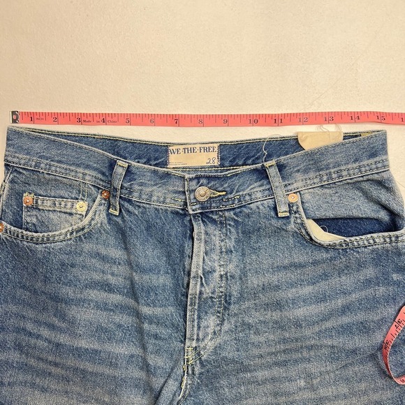 Free People Maggie Mid Rise Straight-Leg Jeans NWT Size 28 - Picture 6 of 11